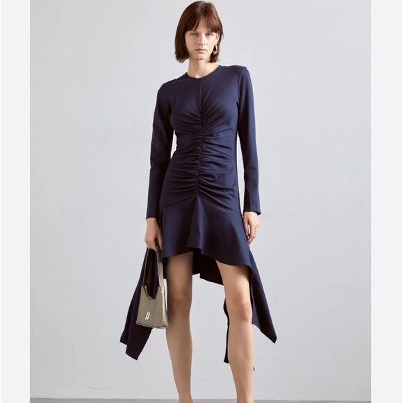 NWT Aknvas Daani Long Sleeve Jersey Dress in Lapis at Nordstrom size 0 - Picture 4 of 8